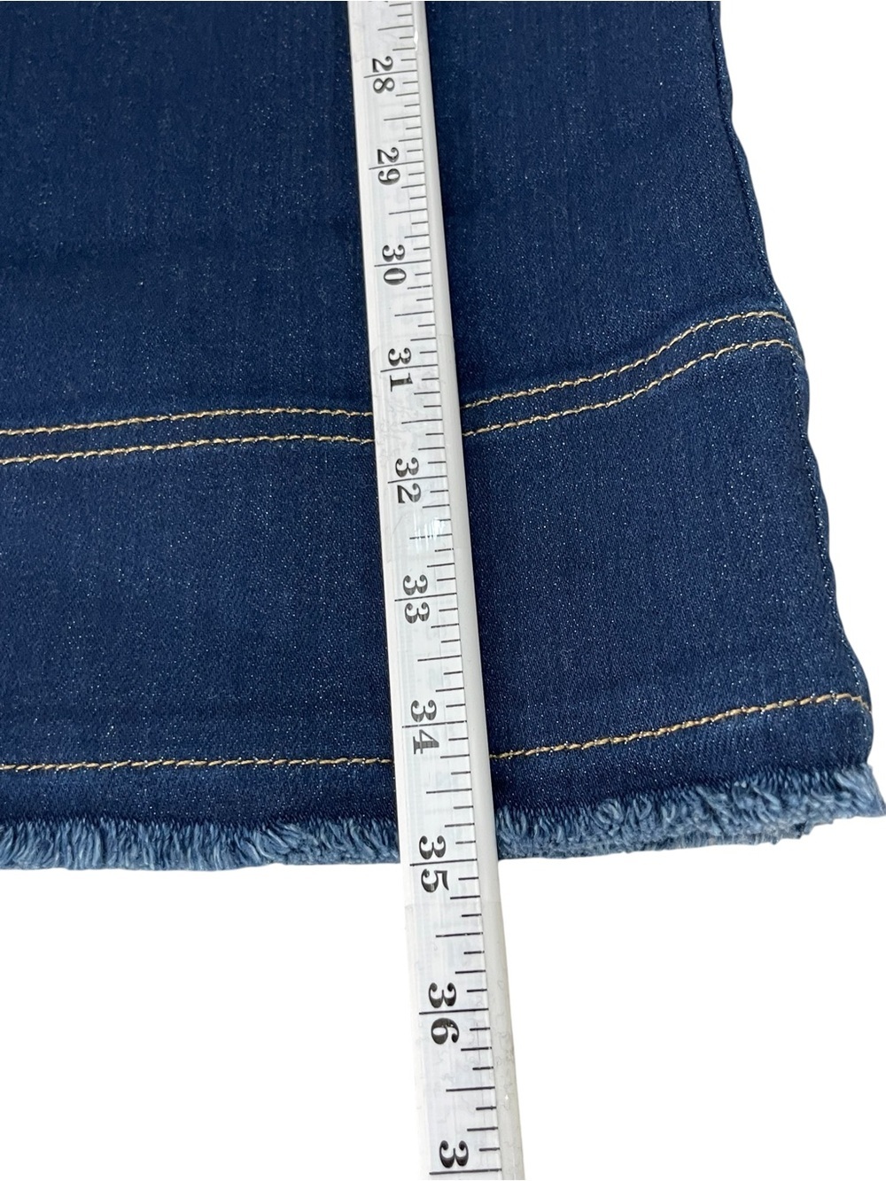 Anthropologie Pilcro Women’s Size 6 Front Slit Midi Skirt Dark Blue Denim - Picture 7 of 15